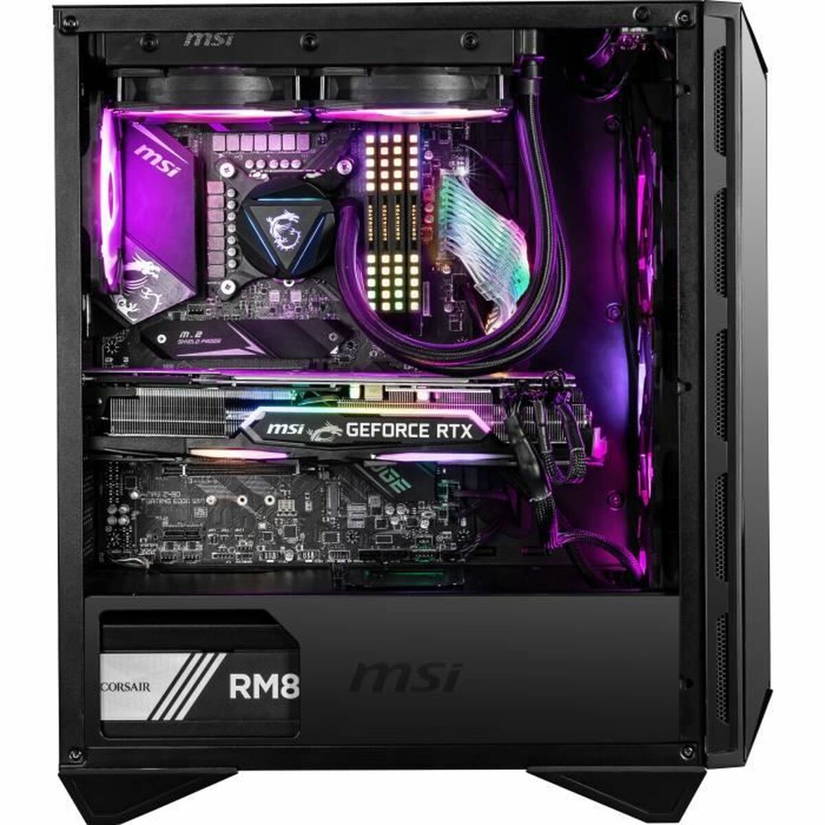Caja Semitorre ATX MSI MPG GUNGNIR 110R ARGB Negro