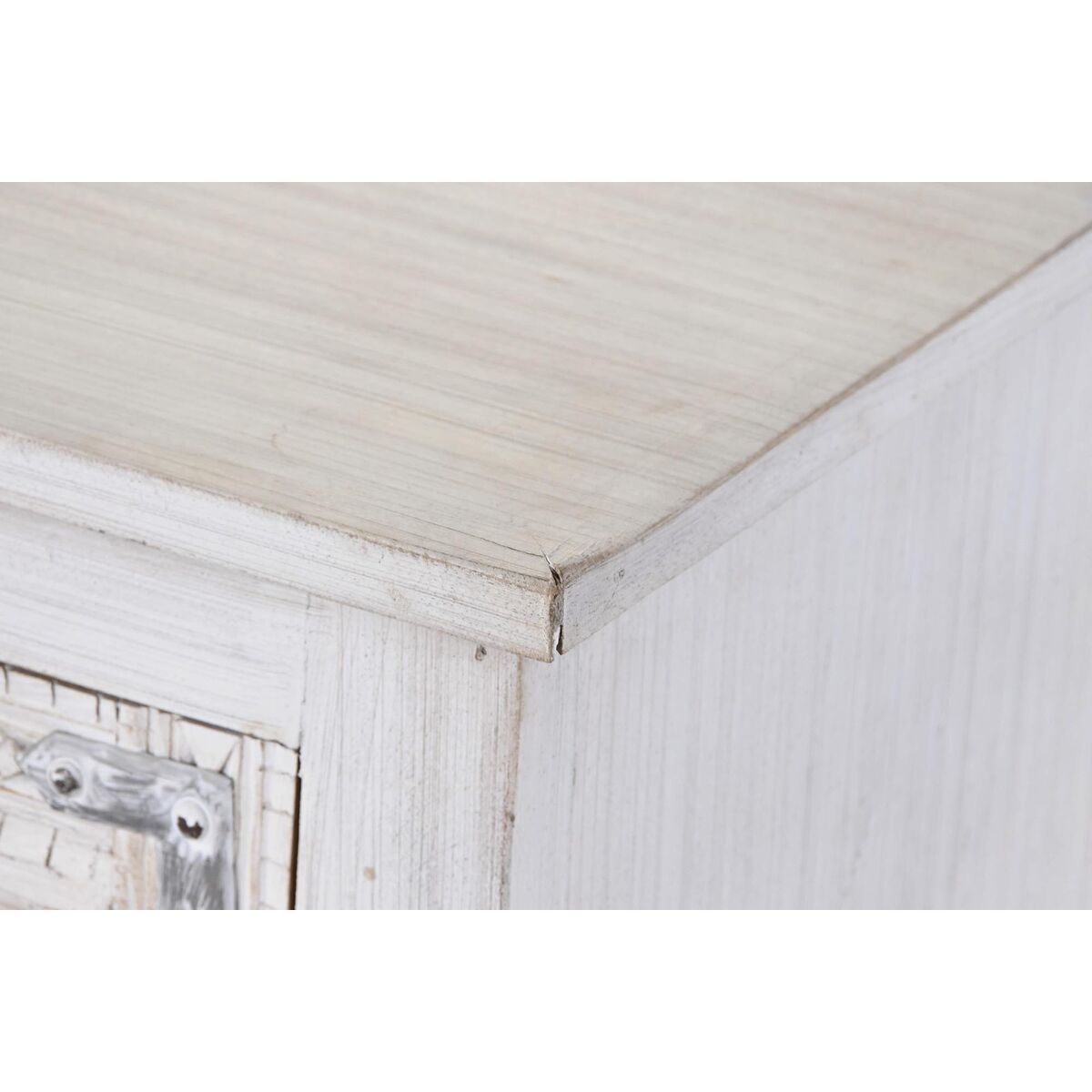 Mueble de TV DKD Home Decor Blanco Madera Madera de mango 151 x 40 x 60 cm