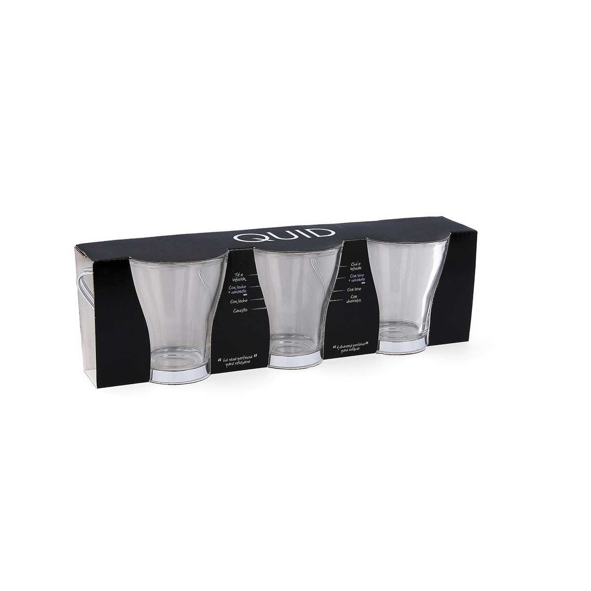 Taza de café y té Quid Supreme Transparente 250 ml 3 Piezas