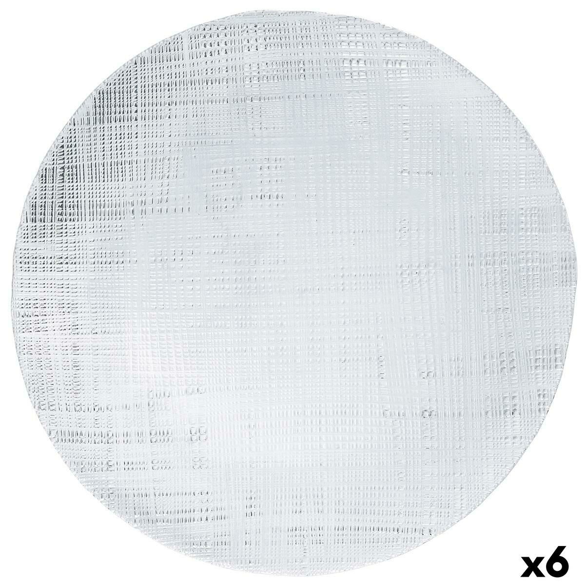 Bajo Plato Bidasoa Ikonic Transparente Vidrio Ø 33 cm (6 Unidades) (Pack 6x)