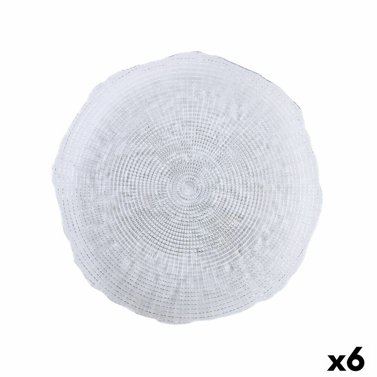Plato Llano Quid Boreal Transparente Vidrio Ø 28 cm (6 Unidades) (Pack 6x)