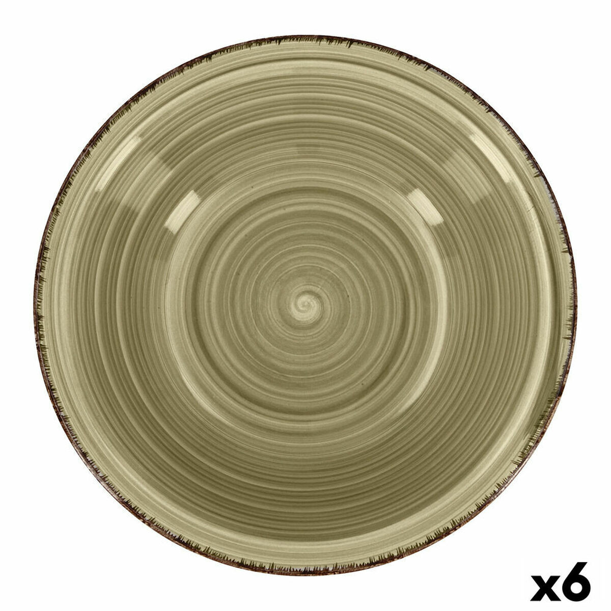 Ensaladera Quid Vita Natura Cerámica Verde (6 Unidades) (Pack 6x)