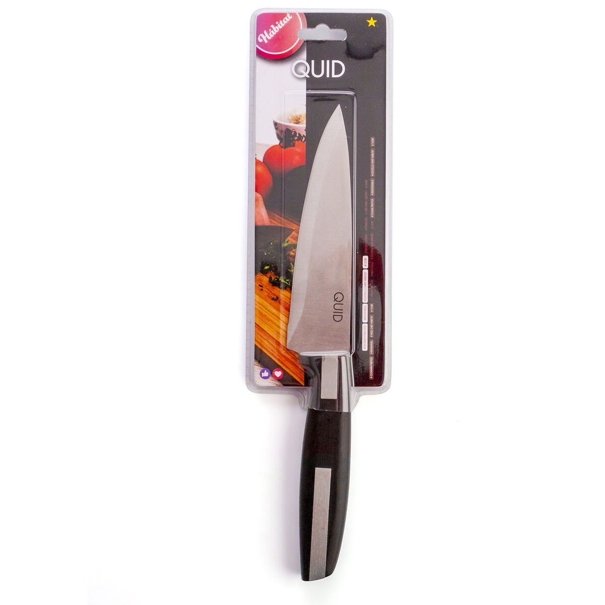 Cuchillo Chef Quid Habitat Negro Metal 15 cm (Pack 12x)