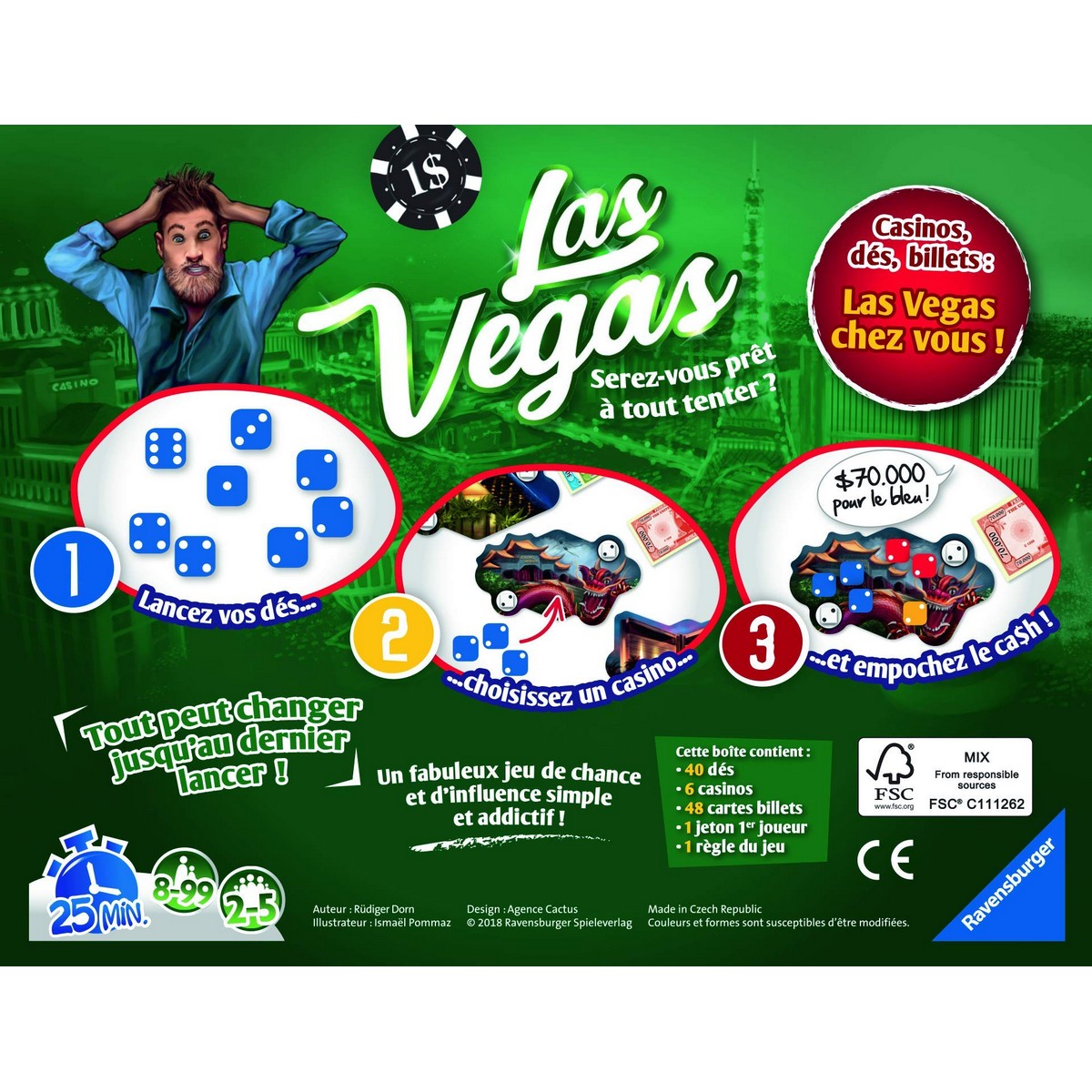 Juego de Mesa Ravensburger Las Vegas FR (Francés)