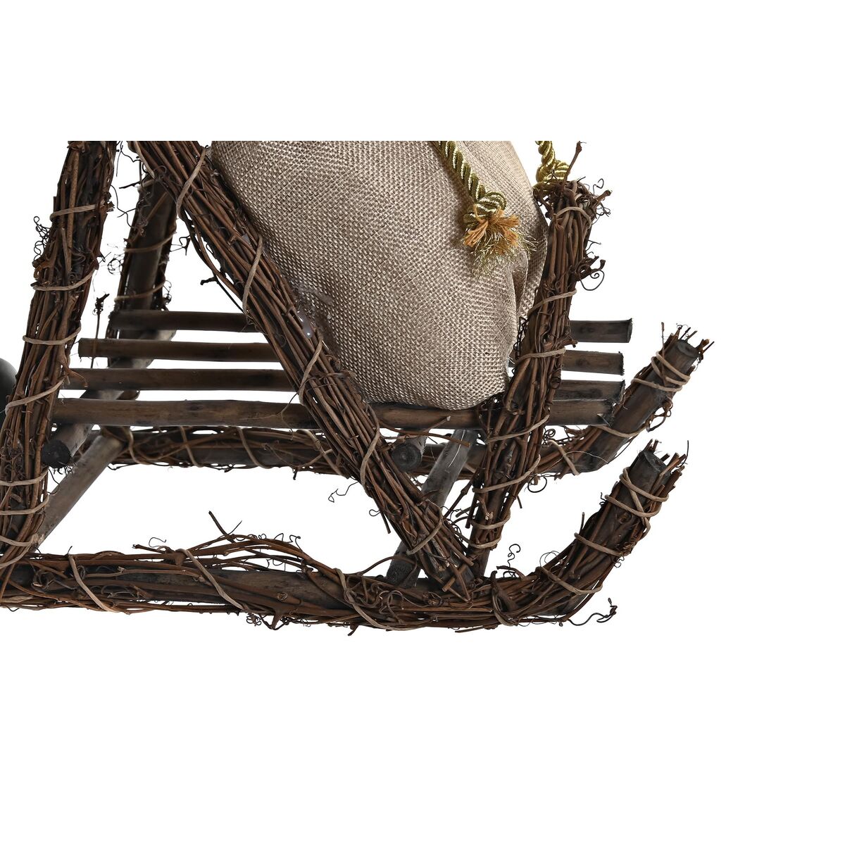 Figura Decorativa DKD Home Decor Papá Noel Navidad Gris Champán Madera 42 x 22 x 48 cm