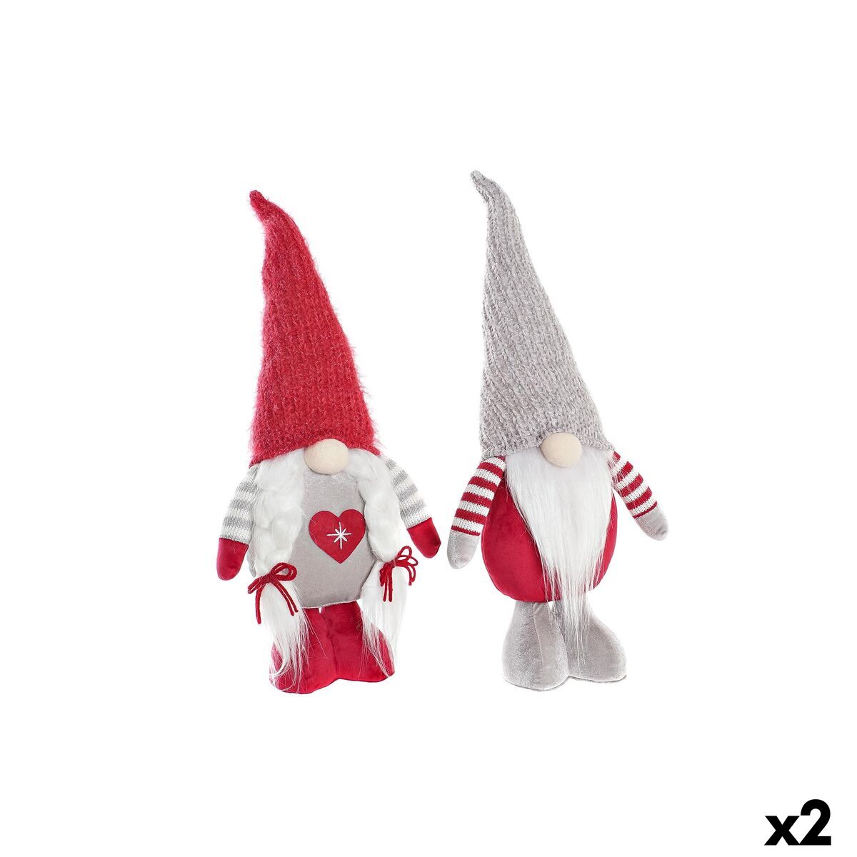 Figura Decorativa DKD Home Decor Navidad Gnomo Poliéster (20 x 9 x 50 cm) (2 Unidades)