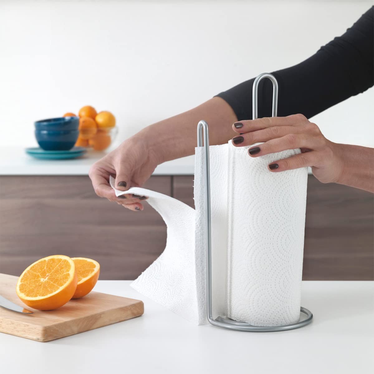 Portarrollo de Papel de Cocina Metaltex My-Roll Metal ø15 x 32 cm Espiral