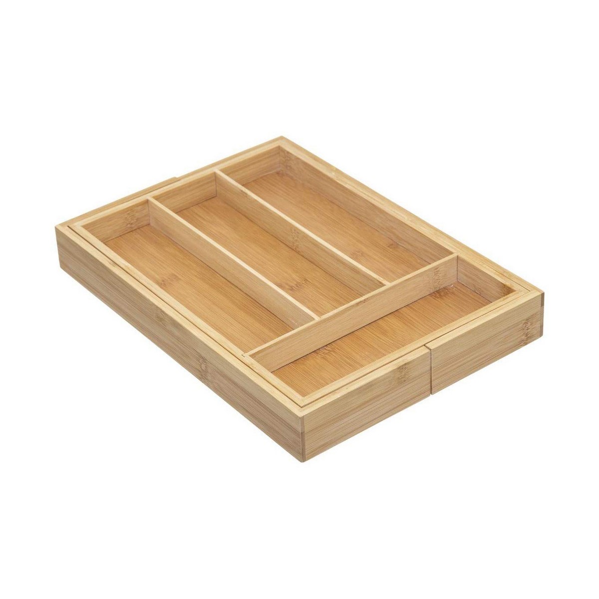 Organizador para Cubiertos 5five Simply Smart Marrón Natural Madera Bambú 34 x 25 x 4,5 cm