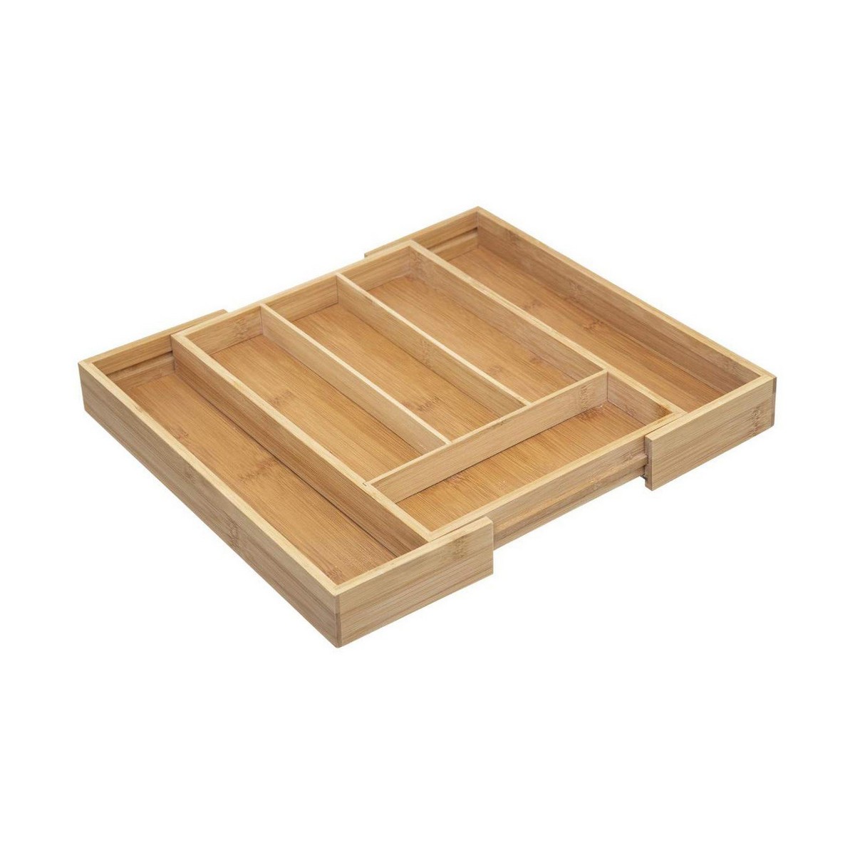 Organizador para Cubiertos 5five Simply Smart Marrón Natural Madera Bambú 34 x 25 x 4,5 cm