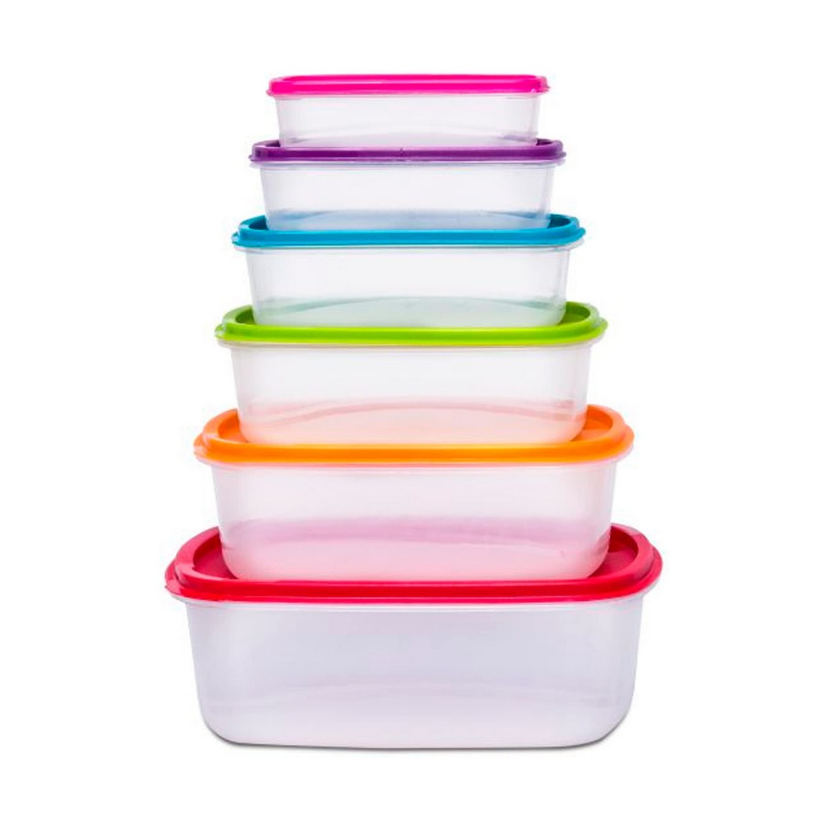 Set de 6 Fiambreras 5five Simply Smart Polipropileno 300 ml 225 ml 175 ml 12,5 ml 0,3 g 245 ml Multicolor Rectangular