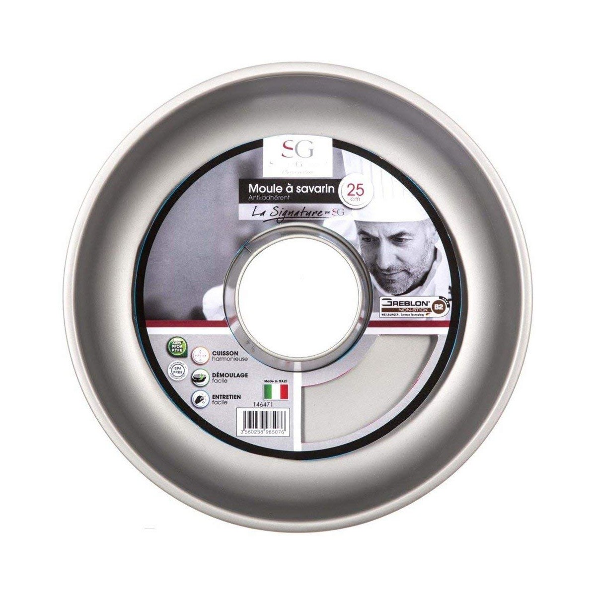 Molde para Repostería Secret de Gourmet Aluminio Ø 25 cm Negro