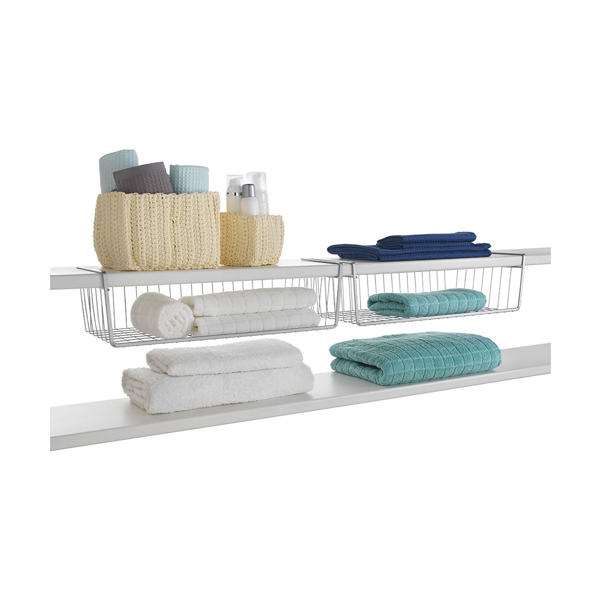 Organizador para Armario de Cocina Metaltex Kanguro 50 x 26 x 14 cm Gris