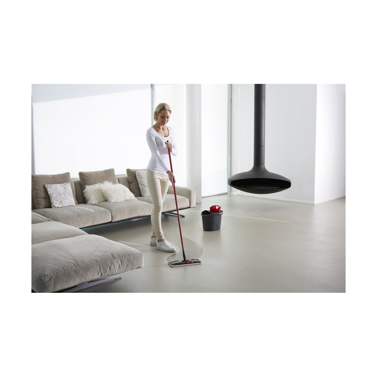 Mopa Fregona con Cubo de Doble Acción Vileda Ultramax Microfibra