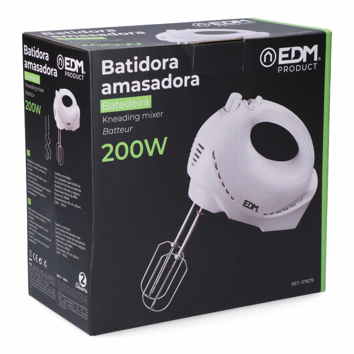 Batidora-Amasadora EDM 07679 Blanco 200 W 1,8 L