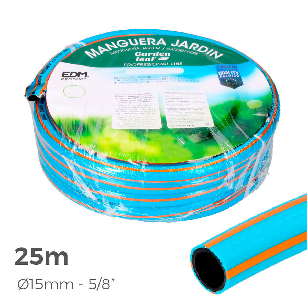 Manguera EDM 74081 Profesional PVC 5/8" Ø 20 mm (25 m)
