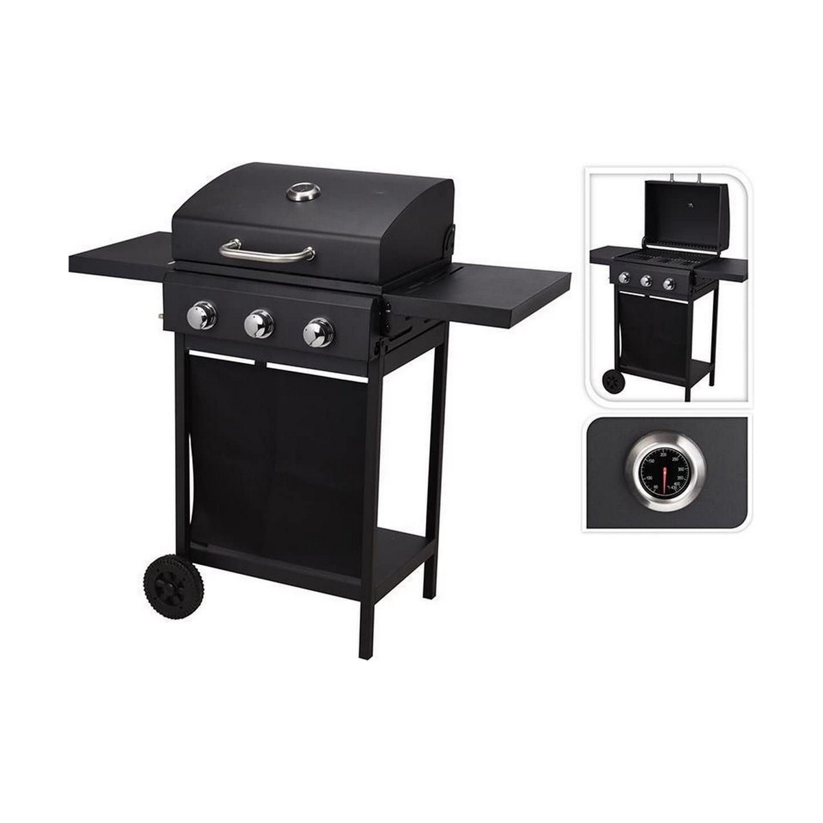 Barbacoa de Gas Vaggan 139 x 56,5 x 106 cm Negro
