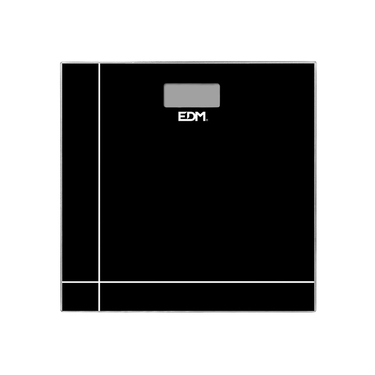 Báscula Digital de Baño EDM 07521 Negro Cristal 180 kg