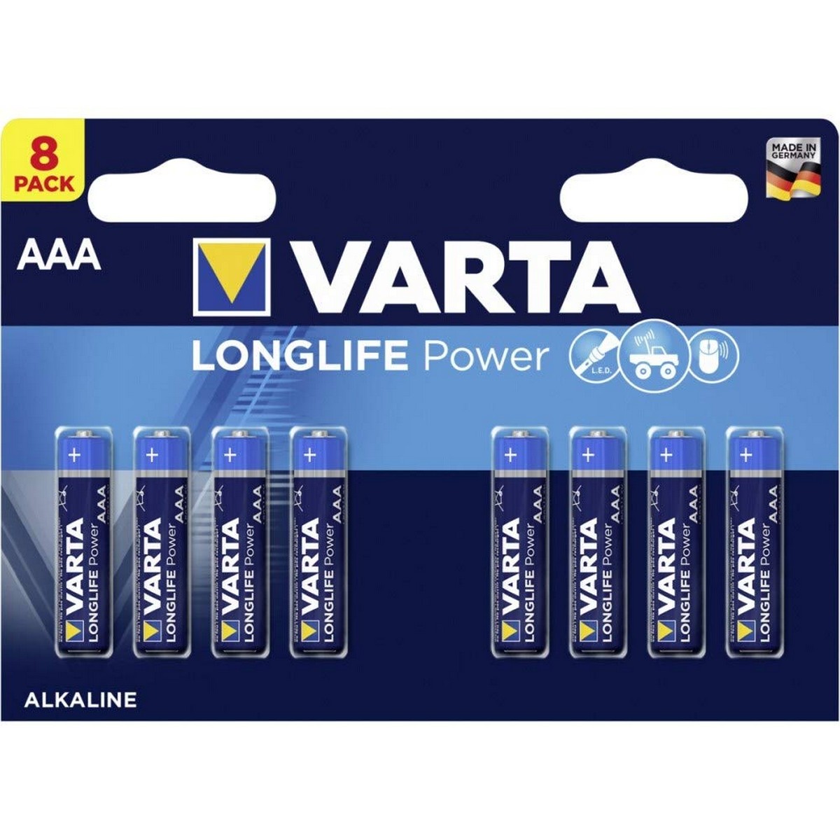 Pilas Varta Long Life Power 1,5 V AAA LR3 LR03