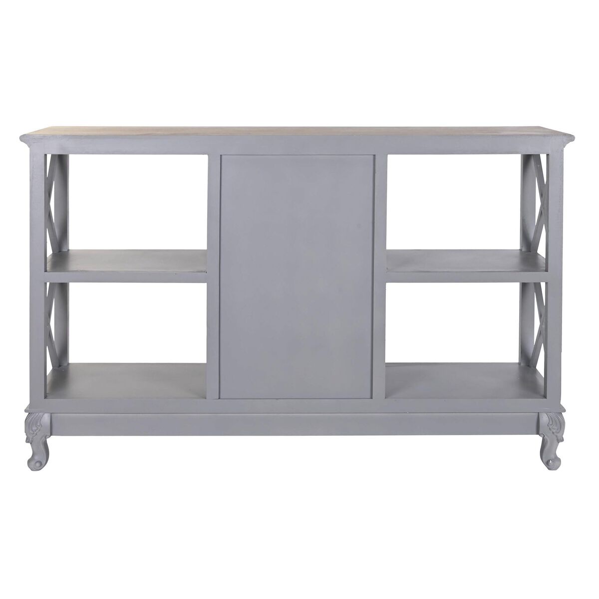 Aparador DKD Home Decor Gris Natural Madera de Paulonia Madera MDF 132 x 40 x 84.5 cm 132 x 40 x 84,5 cm