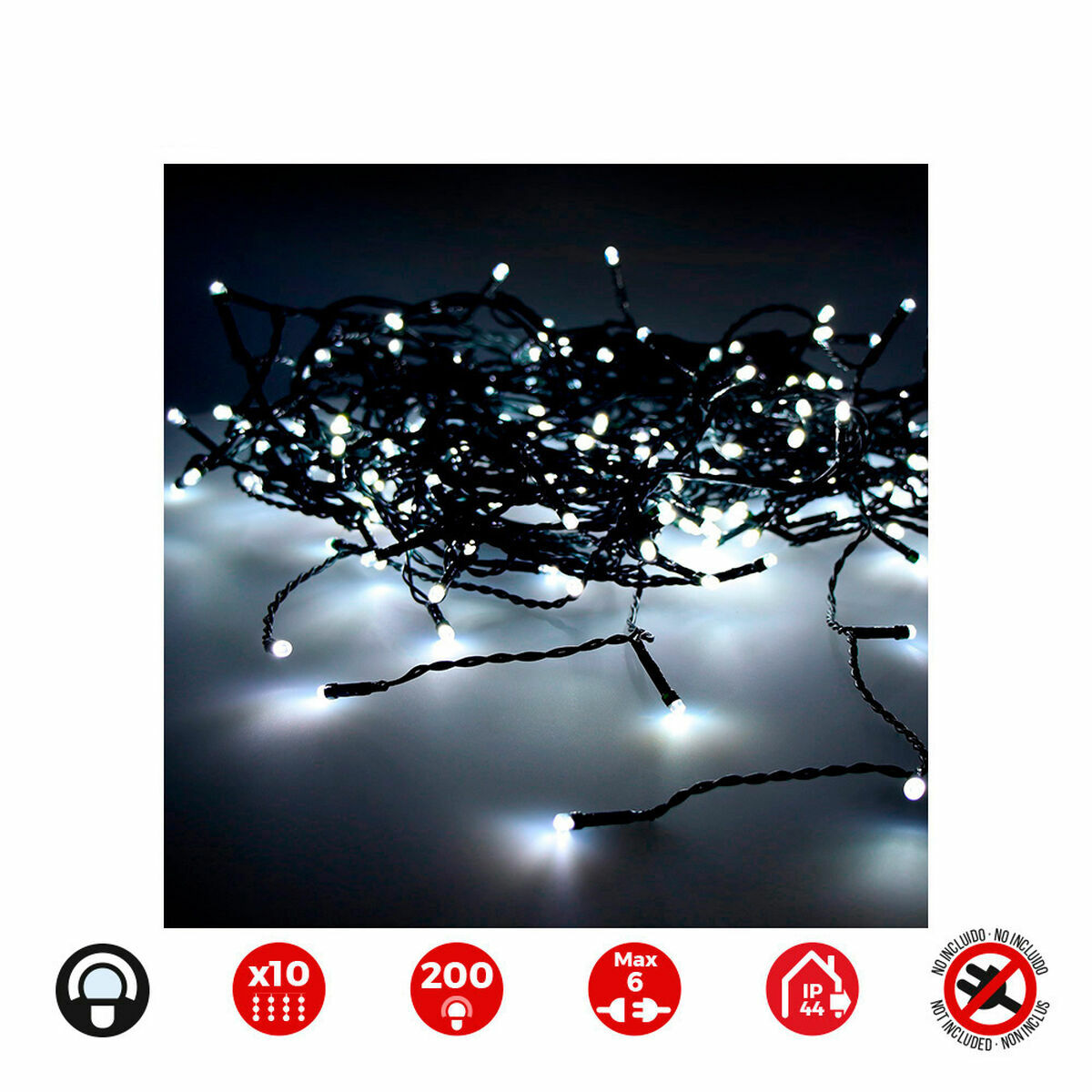 Cortina de Luces LED EDM 71262 3,2 W 2 x 2 m Blanco (1 unidad)