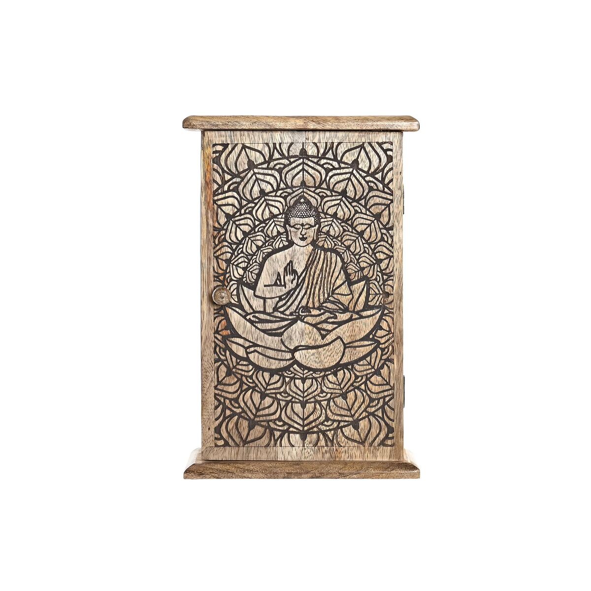 Armario de llaves DKD Home Decor Marrón Marrón oscuro 18 x 7,5 x 28 cm