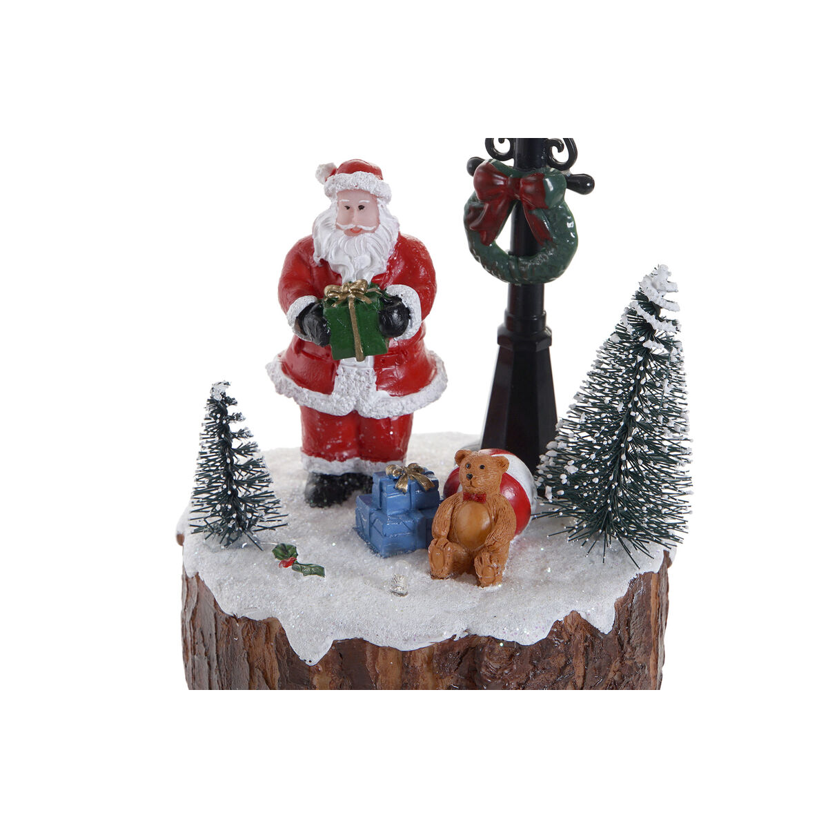 Figura Decorativa DKD Home Decor Luz LED Resina Muñeco de Nieve (9 x 9 x 13 cm) (2 Unidades)