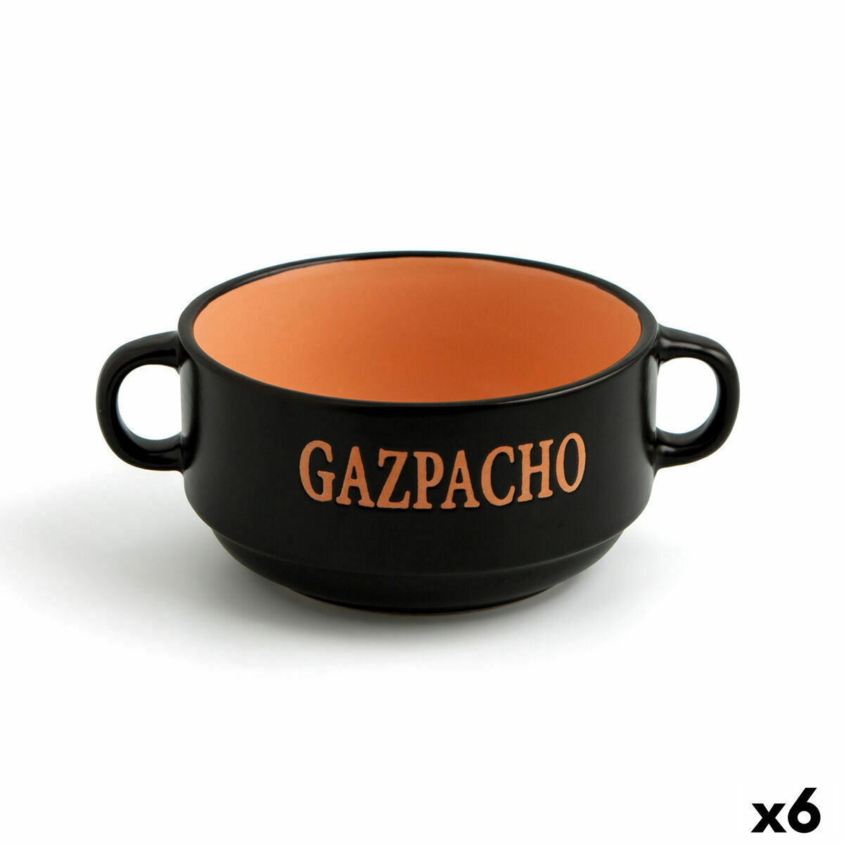 Bol para Aperitivos Quid Rustik Cerámica 16 x 12 x 7 cm (6 Unidades)