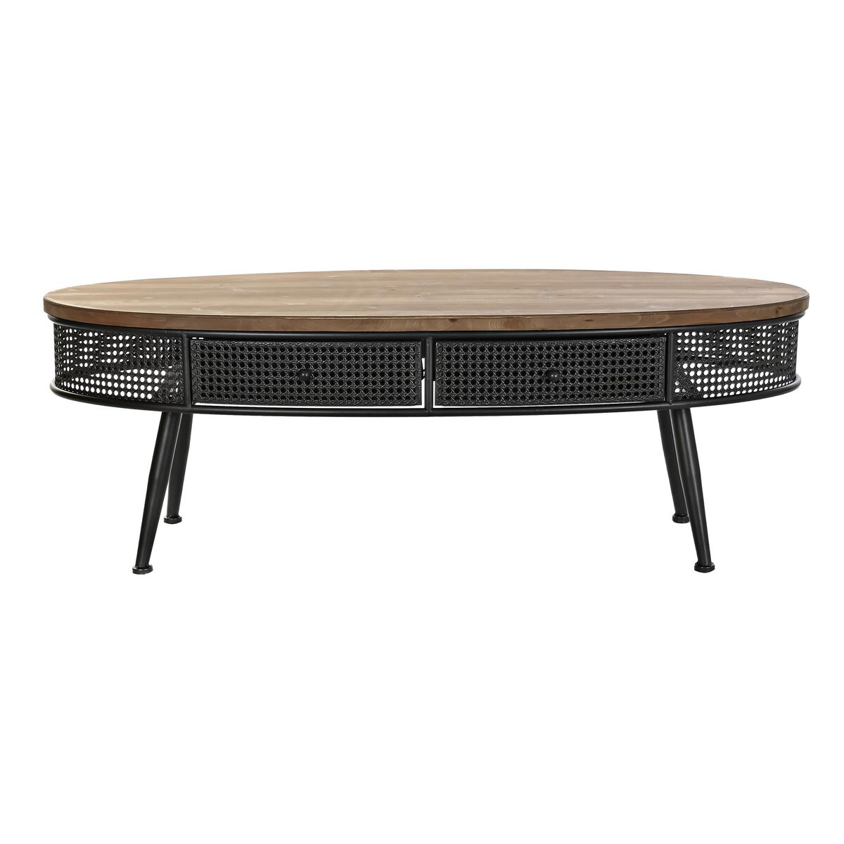 Mesa de Centro DKD Home Decor Marrón Negro Metal Abeto 120 x 58 x 42 cm