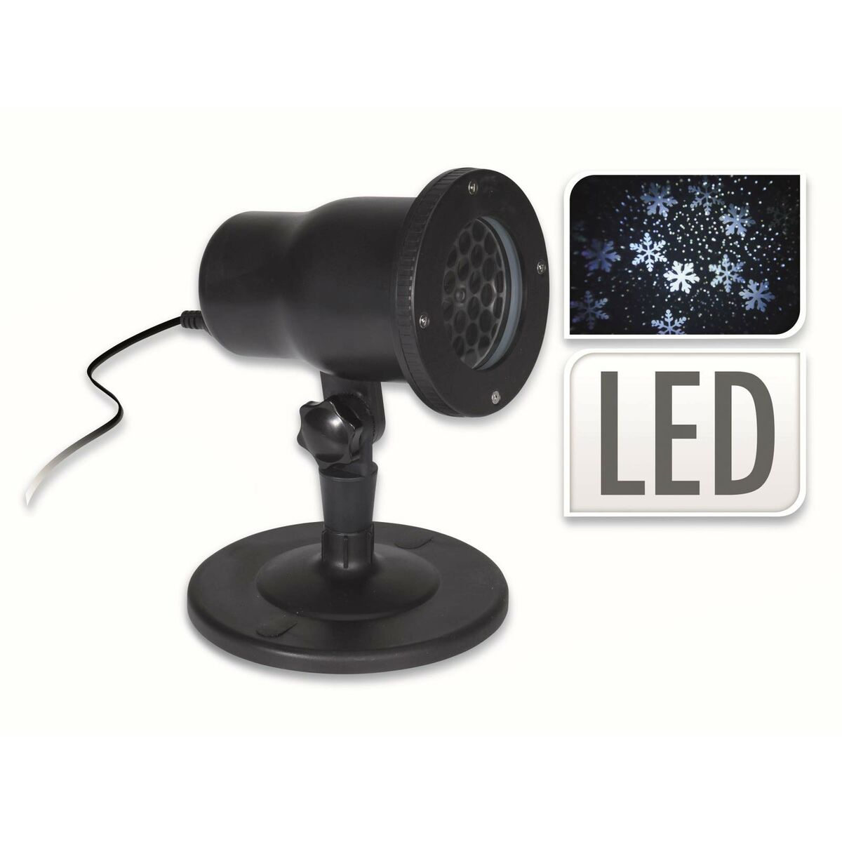 Proyector LED de Estrellas Negro