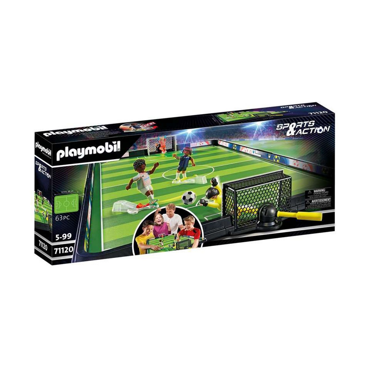 Playset Playmobil Sports & Action Football Pitch 63 Piezas 71120