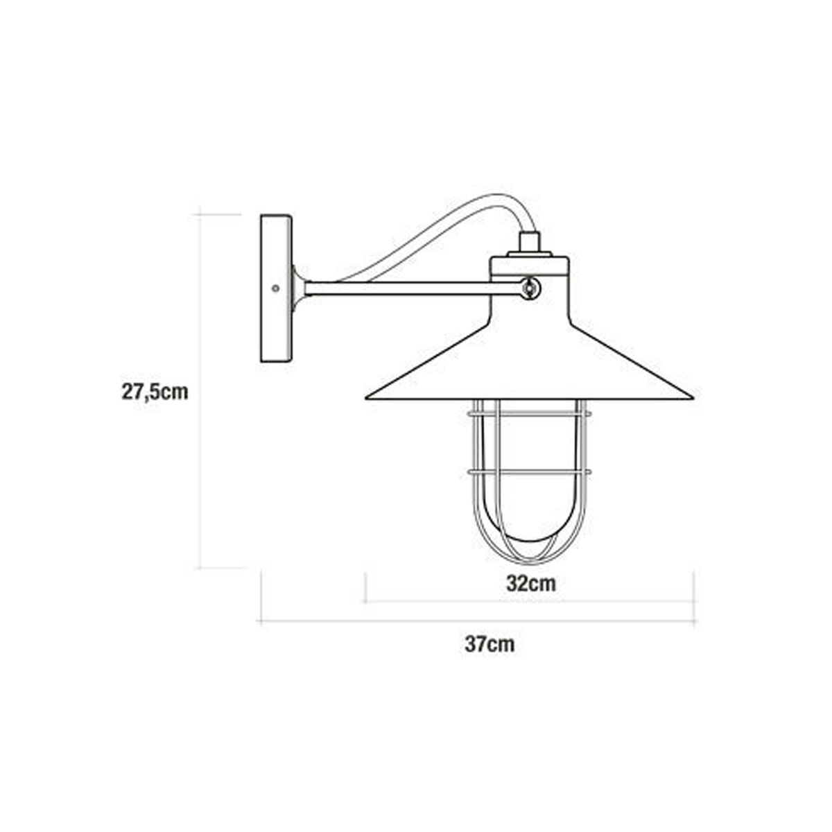 Aplique de Pared EDM 32103 Negro 60 W