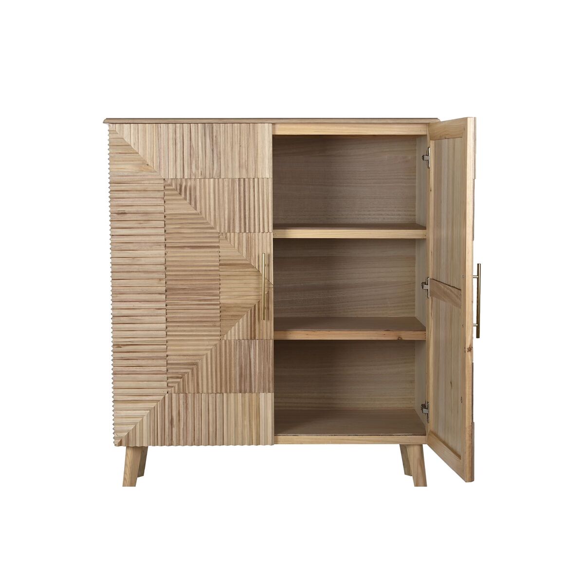 Aparador DKD Home Decor Dorado Marrón claro Madera de Paulonia Madera MDF 100 x 44 x 118 cm