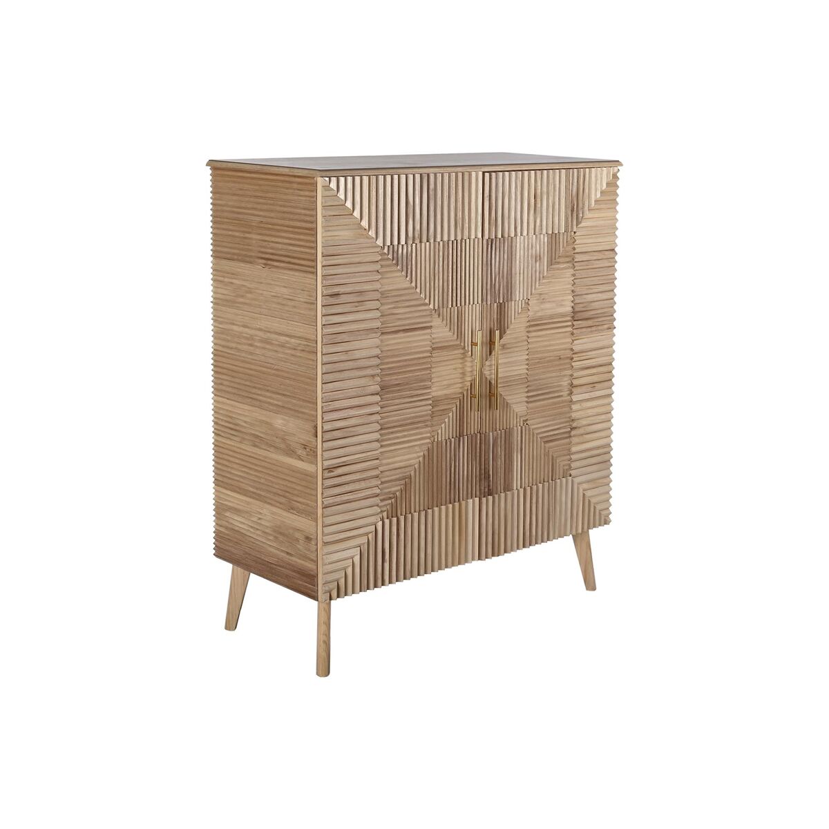 Aparador DKD Home Decor Dorado Marrón claro Madera de Paulonia Madera MDF 100 x 44 x 118 cm