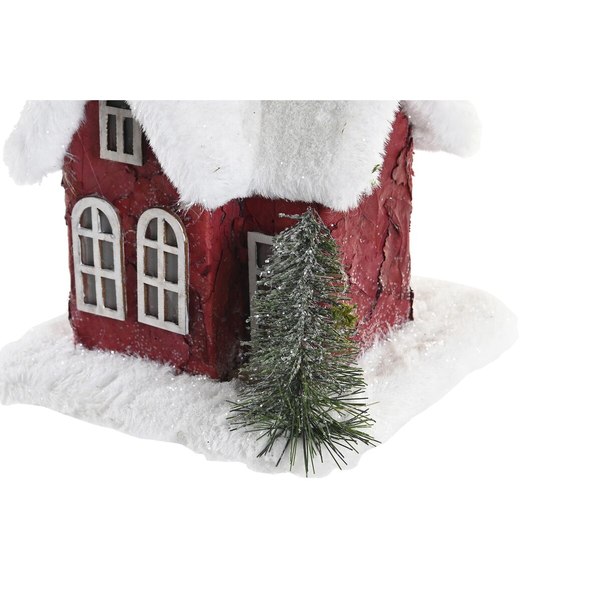 Casa de Miniatura DKD Home Decor Blanco Rojo 17 x 16,5 x 17 cm (2 Unidades)