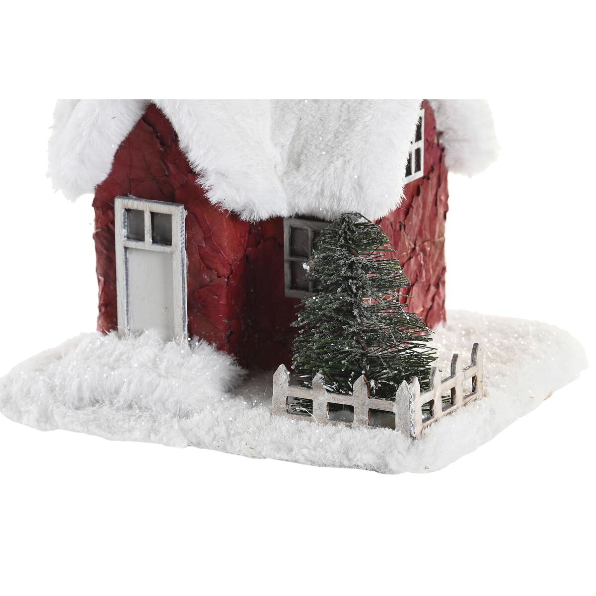 Casa de Miniatura DKD Home Decor Blanco Rojo 17 x 16,5 x 17 cm (2 Unidades)
