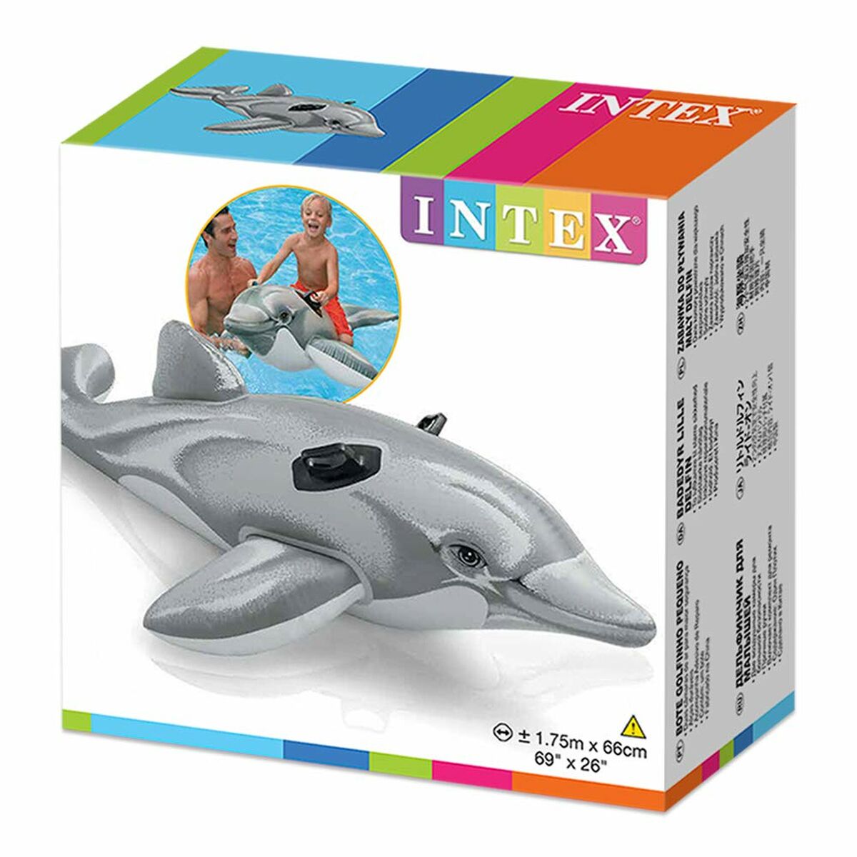 Figura Hinchable para Piscina Intex Lil' Dolphin Ride-On