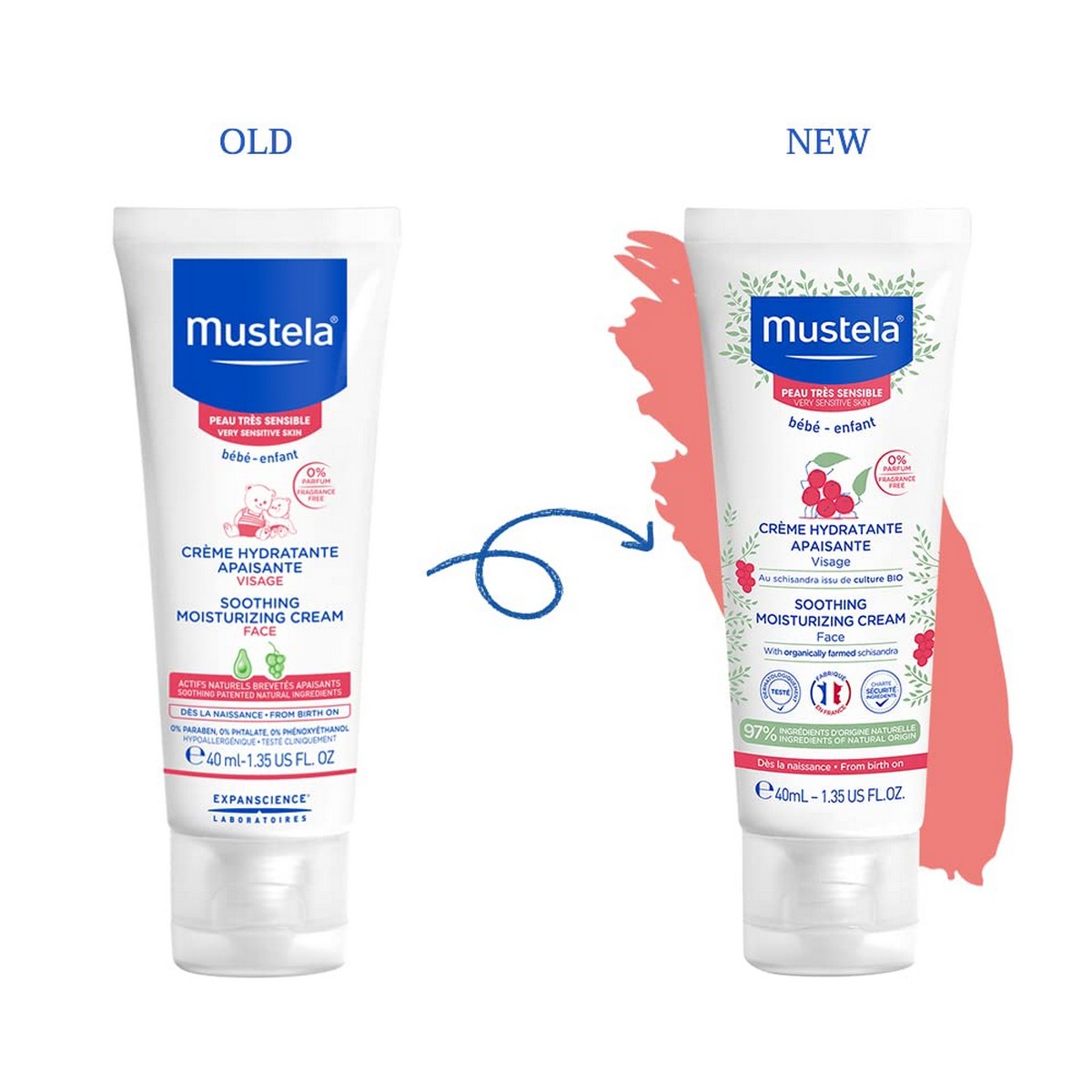Crema Facial Hidratante para Bebés Mustela Niño 40 ml