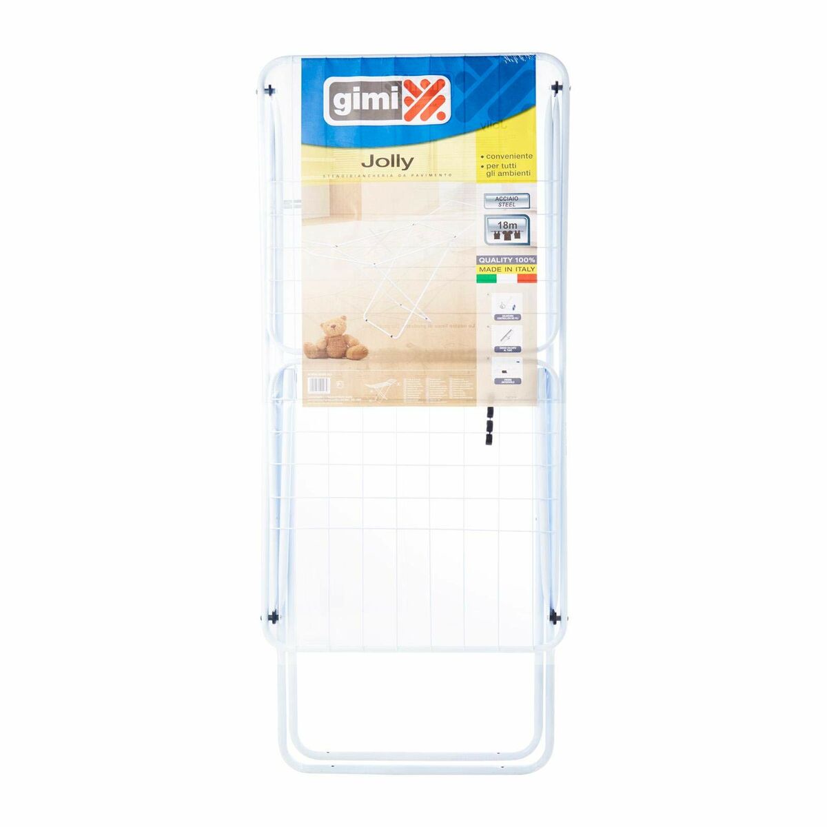 Tendedero Plegable Gimi Jolly C6 180 x 55 x 93 cm Acero