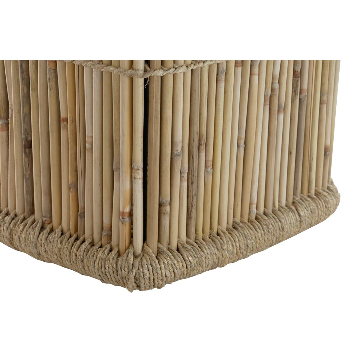 Juego de Cestos DKD Home Decor Natural Bambú Cuerda (2 Piezas)