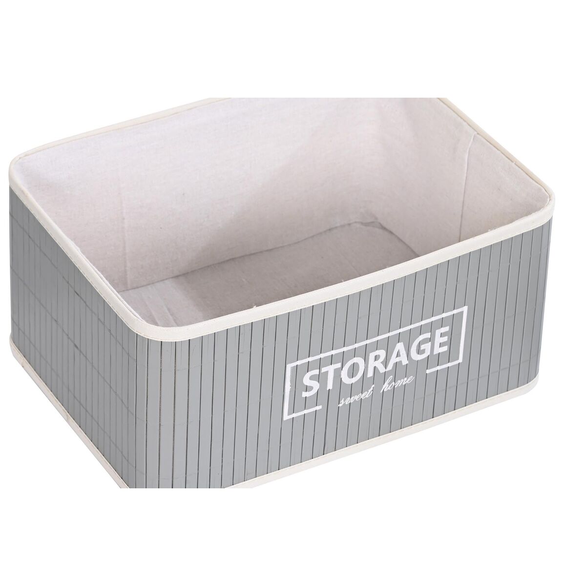 Juego de Cestos DKD Home Decor Gris oscuro Bambú 40 x 30 x 46 cm 5 Piezas