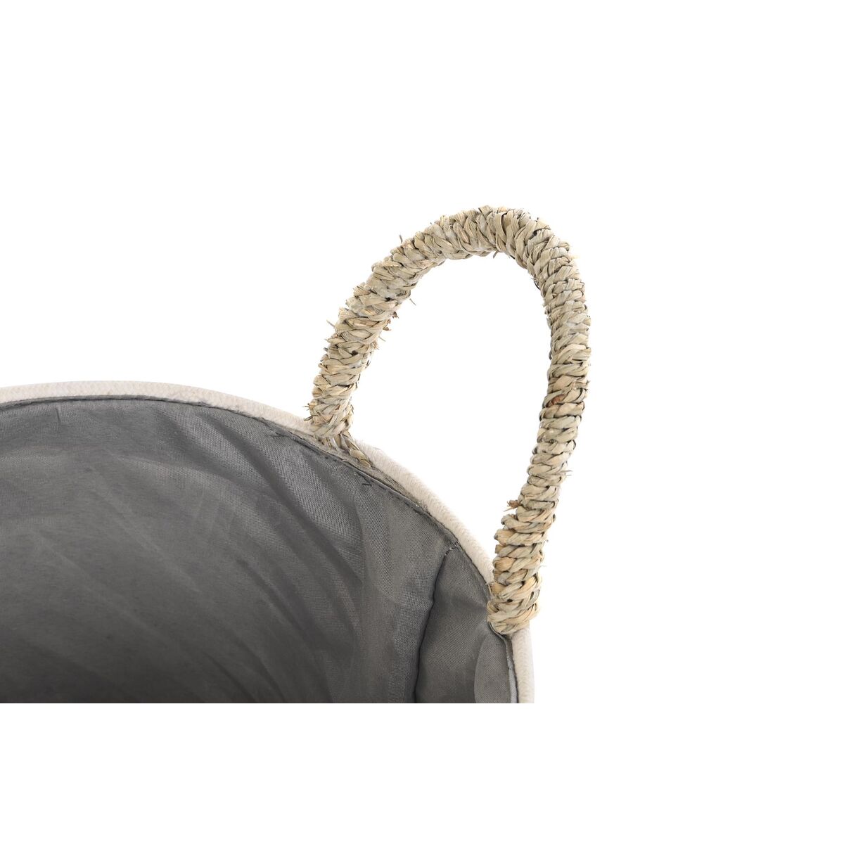 Juego de Cestas DKD Home Decor Fibra natural Pompones 40 x 40 x 35 cm 41 x 37 x 36 cm