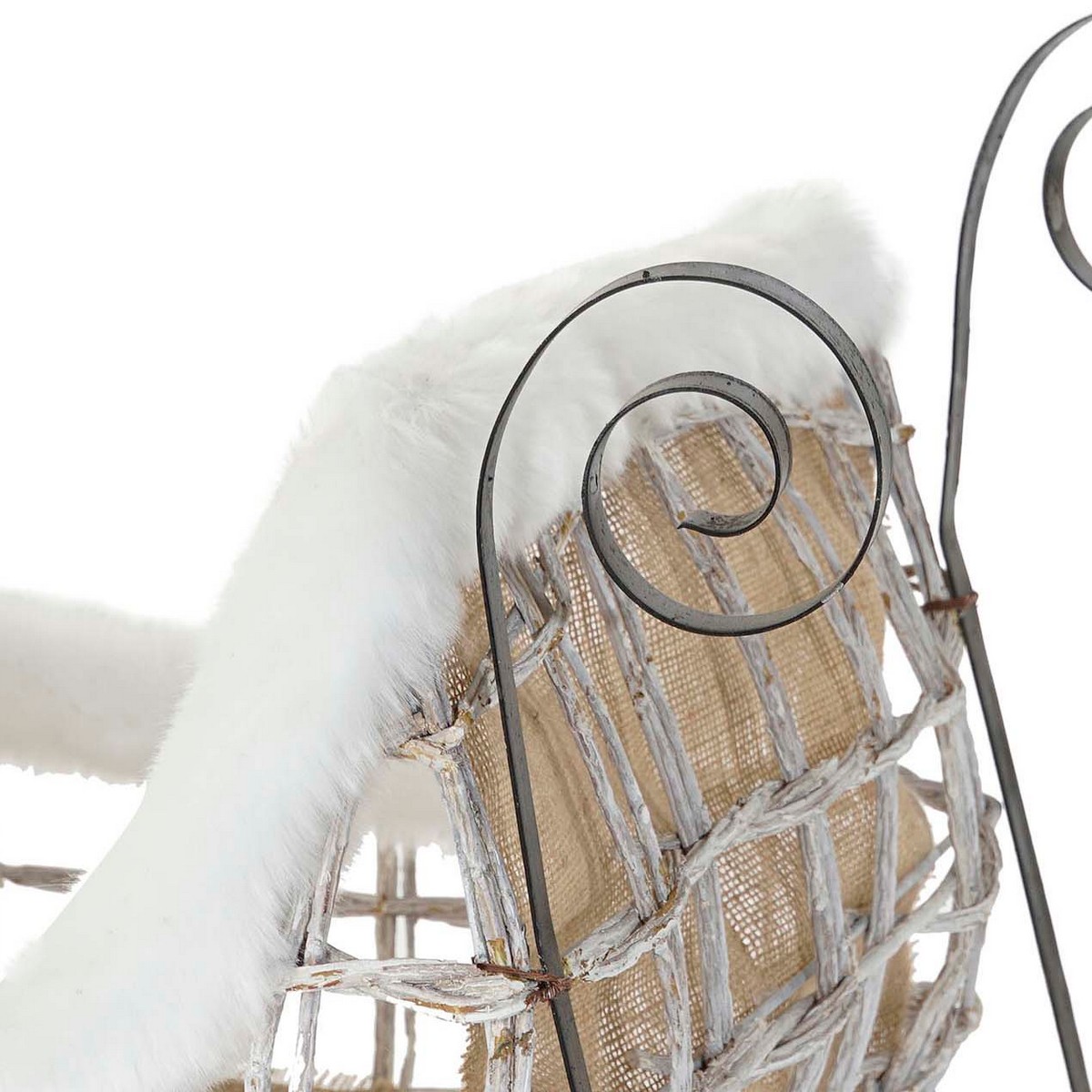 Adorno Navideño DKD Home Decor Luz LED Trineo Blanco 90 x 46 x 62 cm