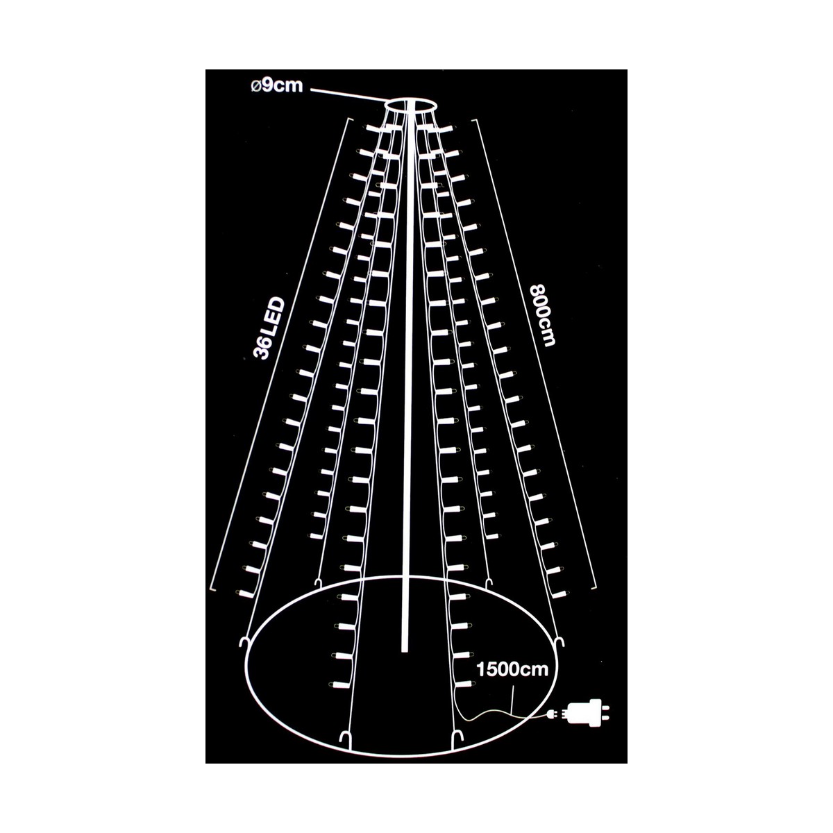 Cortina de Luces LED Blanco (8 m)