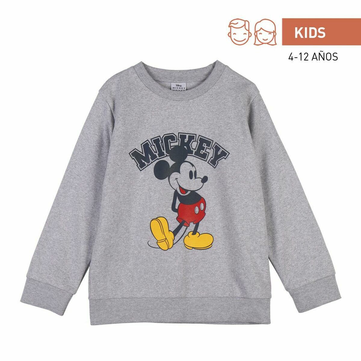 Sudadera sin Capucha Niño Mickey Mouse Gris