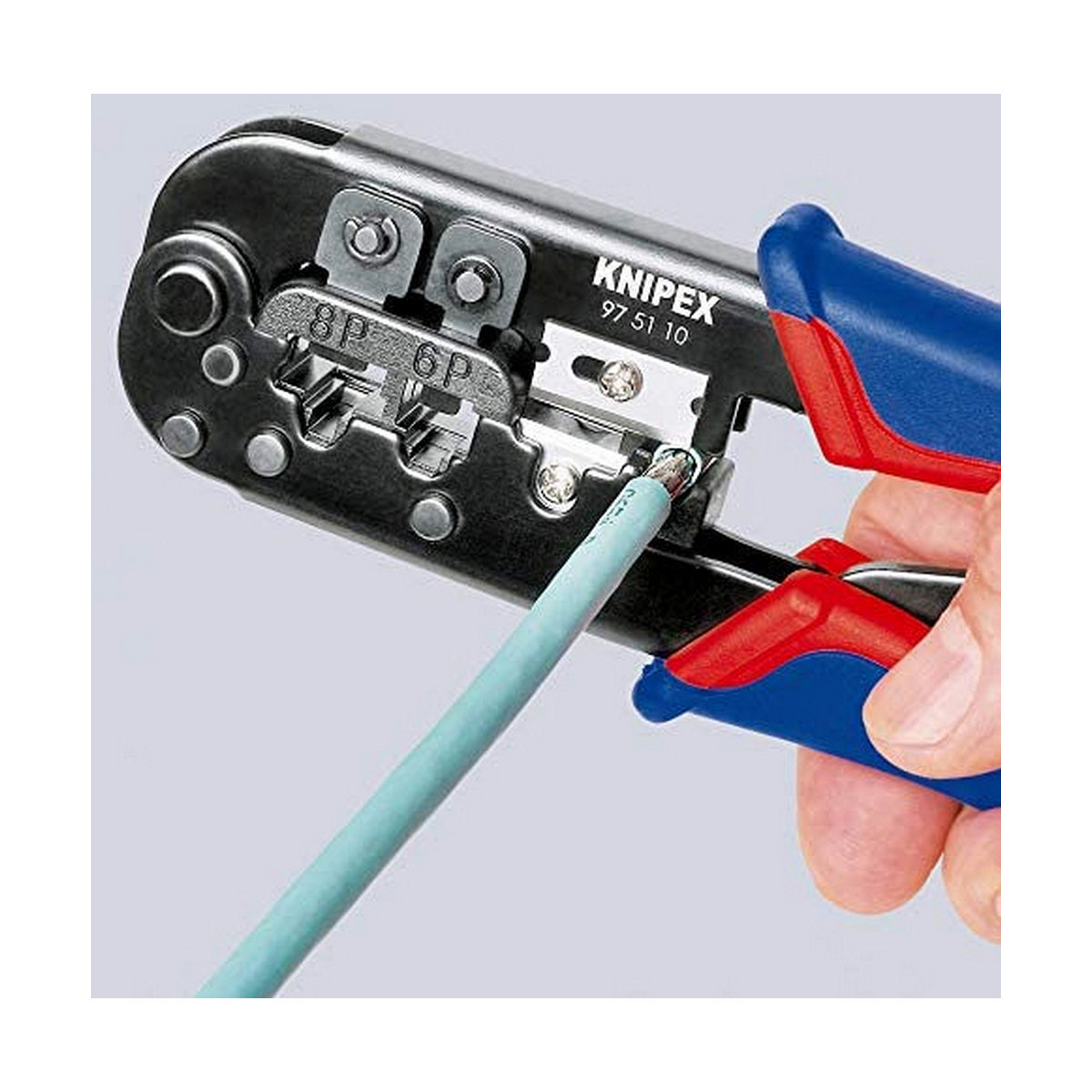 Crimpadora Knipex 70 x 18 x 190 mm Cables y conectores (1 unidad)