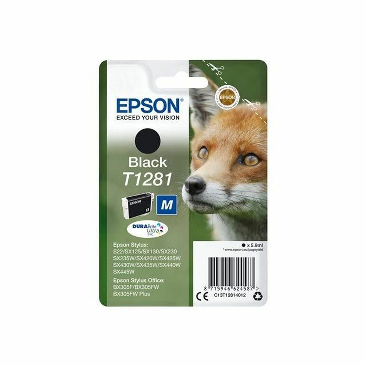 Cartucho de Tinta Original Epson T1281 Negro 5,9 ml