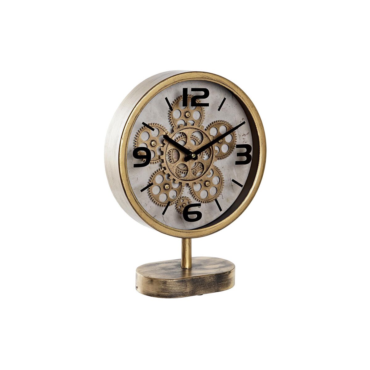 Reloj de Mesa DKD Home Decor Dorado Engranajes