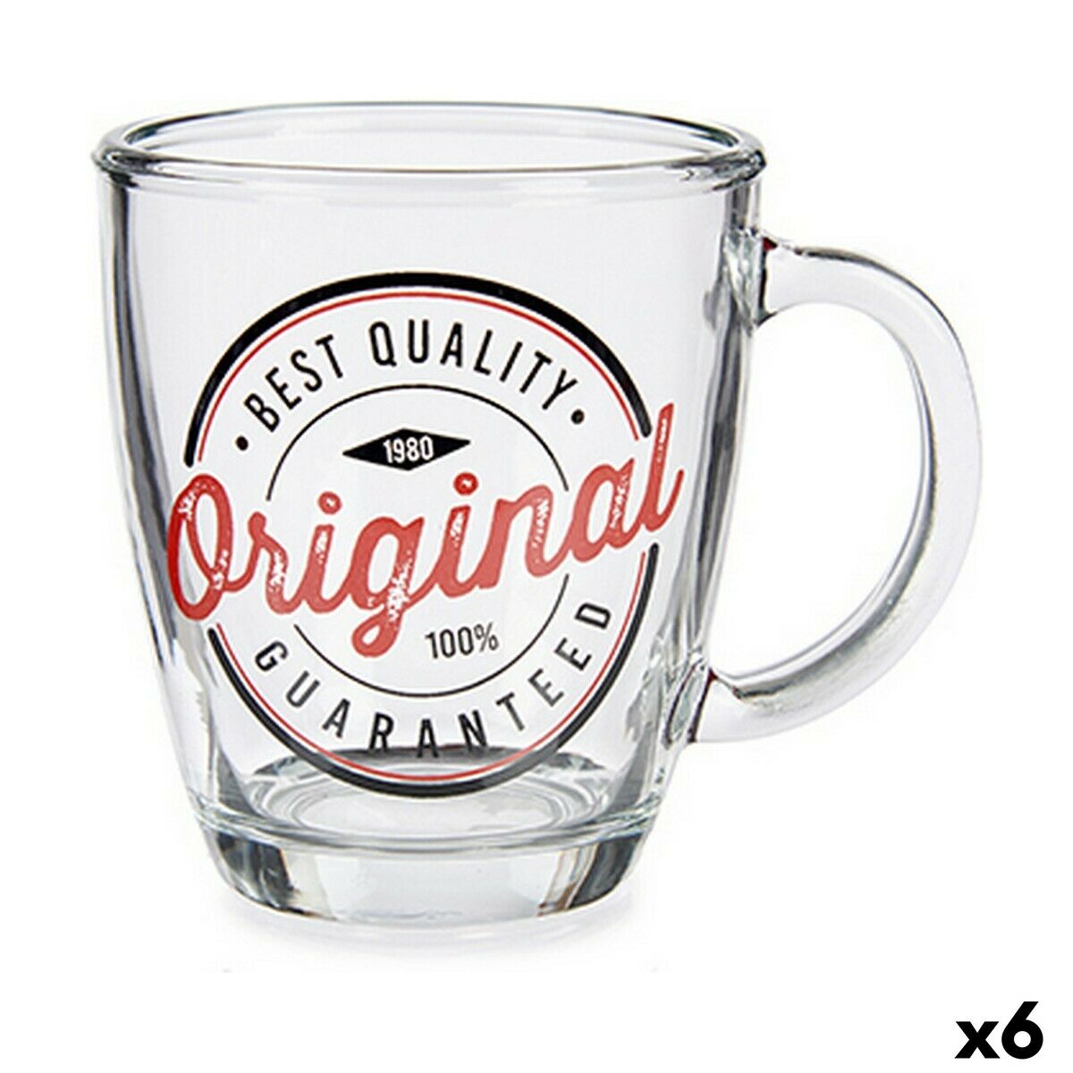 Taza Mug Vivalto Original Transparente 320 ml (6 Unidades)