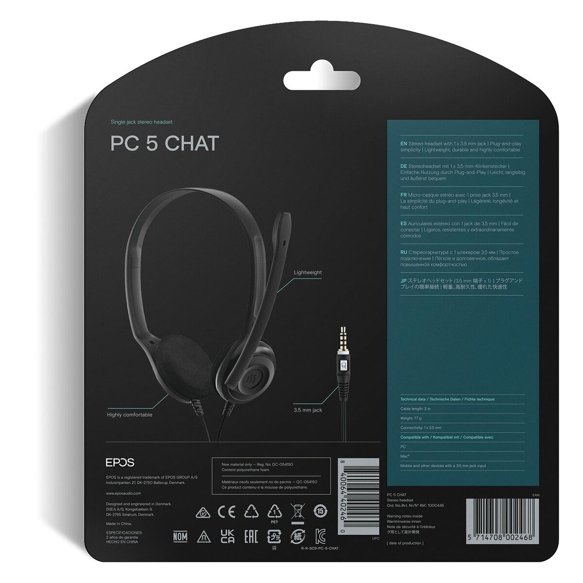 Auriculares Sennheiser PC 5 CHAT Negro