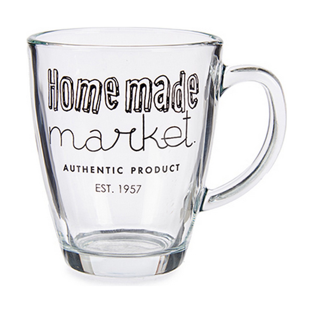 Taza Mug Vivalto Market Transparente 320 ml (6 Unidades)
